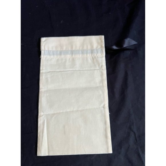 Lanvin Drawstring Dustbag Ivory 100% Cotton 13.5" X 7.5'' - Picture 4 of 7
